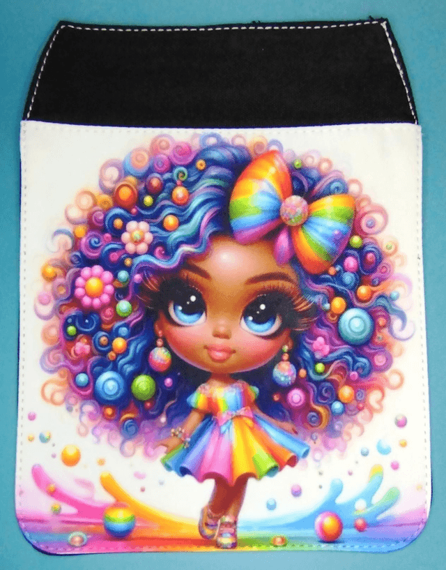 Rabat de sacoche &quot; petite fille de couleur&quot;